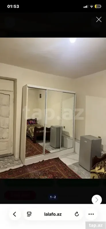 Kirayə verilir 1 otaqlı həyət evi 25 m²