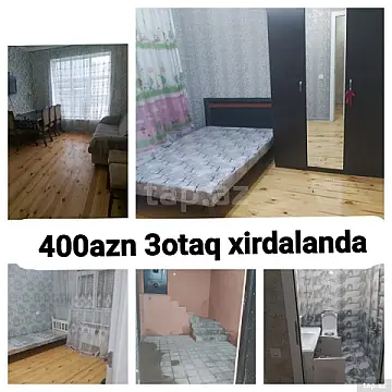 Kirayə verilir 3 otaqlı yeni tikili 60 m² — Bakı, Xırdalan 3 otaq 60.00 m²