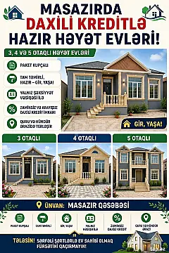 Satılır 3 otaqlı həyət evi 75 m² — Bakı, Masazır 3 otaq 75.00 m²