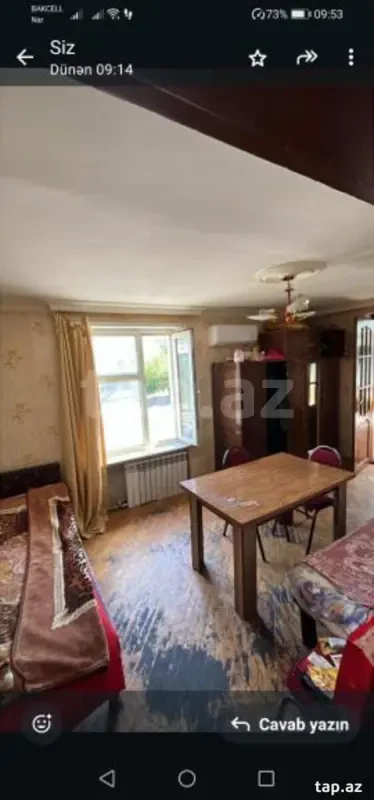 Kirayə verilir 2 otaqlı mənzil 31 m²