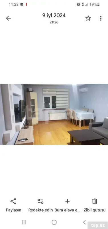 Kirayə verilir 2 otaqlı mənzil 60 m²