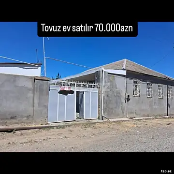 Satılır 2 otaqlı həyət evi 100 m² — Tovuz 2 otaq 100.00 m²