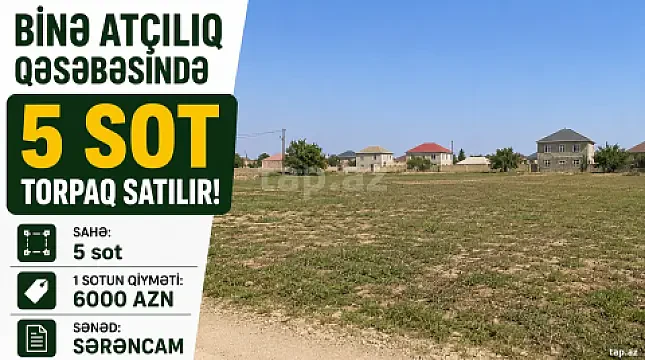 Satılır torpaq sahəsi — Bakı, Binə