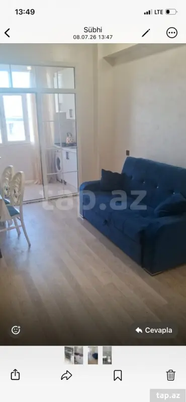 Kirayə verilir 1 otaqlı yeni tikili 30 m²
