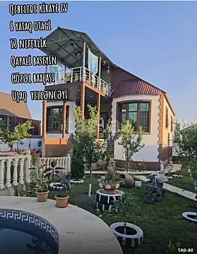 Kirayə verilir 6 otaqlı həyət evi 250 m² — Qəbələ 6 otaq 250.00 m²