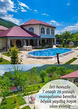 Kirayə verilir 7 otaqlı həyət evi 200 m² — Qəbələ 7 otaq 200.00 m²