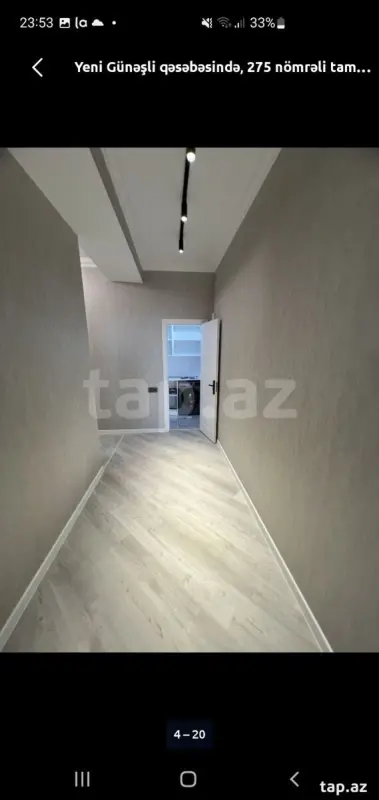 Kirayə verilir 3 otaqlı mənzil 65 m²