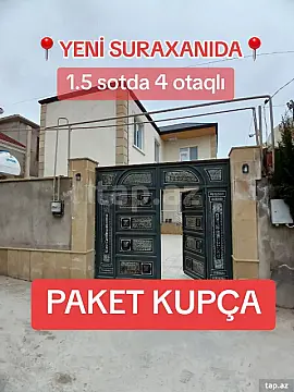 Satılır 4 otaqlı həyət evi 180 m² — Bakı, Yeni Suraxanı 4 otaq 180.00 m²