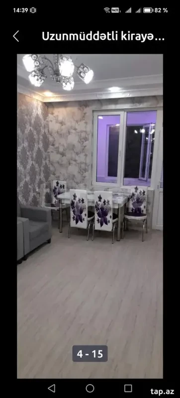 Kirayə verilir 2 otaqlı mənzil 45 m²