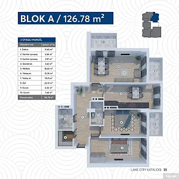 Satılır 3 otaqlı yeni tikili 126.7 m² — Bakı, Nərimanov 3 otaq 126.70 m²