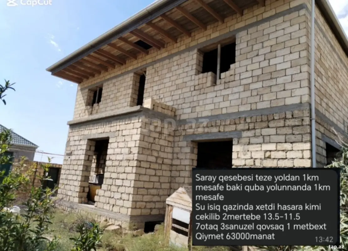 Satılır 7 otaqlı həyət evi 120 m²