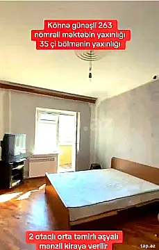 Kirayə verilir 2 otaqlı yeni tikili 77 m² — Bakı, Köhnə Günəşli 2 otaq 77.00 m²
