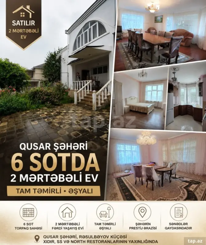 Satılır 6 otaqlı həyət evi 600 m²