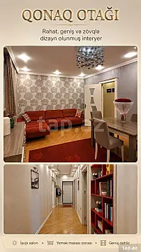 Kirayə verilir 3 otaqlı mənzil 110 m² — Bakı, Nərimanov 3 otaq 110.00 m²