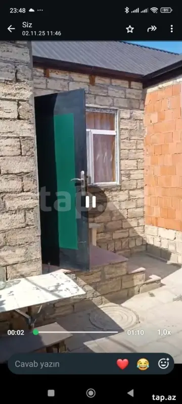 Kirayə verilir 2 otaqlı həyət evi 60 m²
