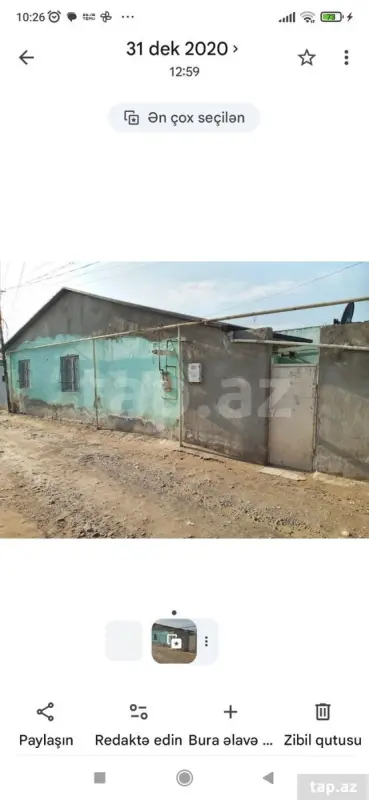 Kirayə verilir 2 otaqlı həyət evi 60 m²