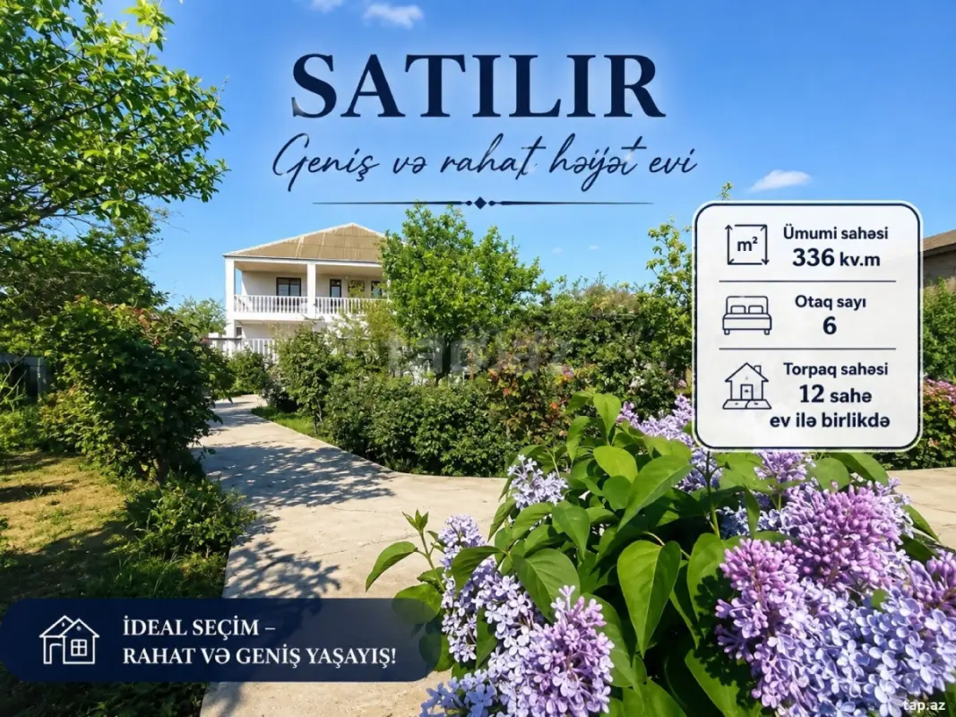 Satılır 6 otaqlı həyət evi 336 m²