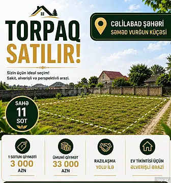 Satılır torpaq sahəsi — Cəlilabad