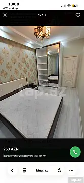 Kirayə verilir 2 otaqlı yeni tikili 70 m² — Sumqayıt 2 otaq 70.00 m²