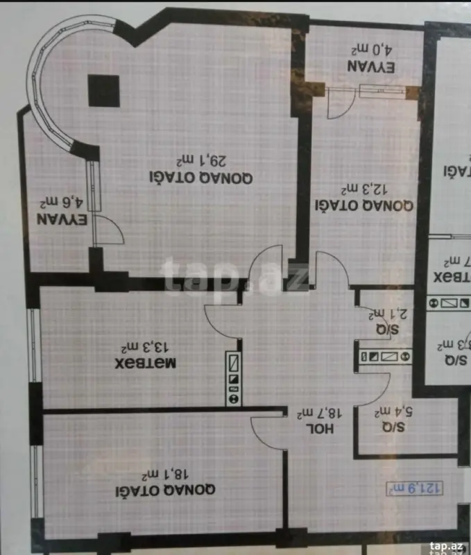 Satılır 4 otaqlı yeni tikili 122 m²