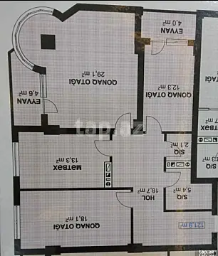 Satılır 4 otaqlı yeni tikili 122 m² — Xırdalan, Xırdalan 4 otaq 122.00 m²