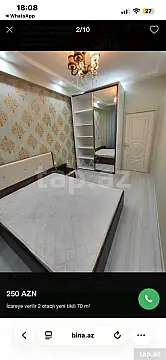 Kirayə verilir 2 otaqlı yeni tikili 70 m² — Sumqayıt 2 otaq 70.00 m²