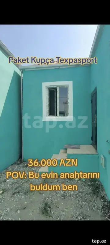 Satılır 2 otaqlı həyət evi 46 m²