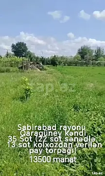 Satılır torpaq sahəsi — Sabirabad