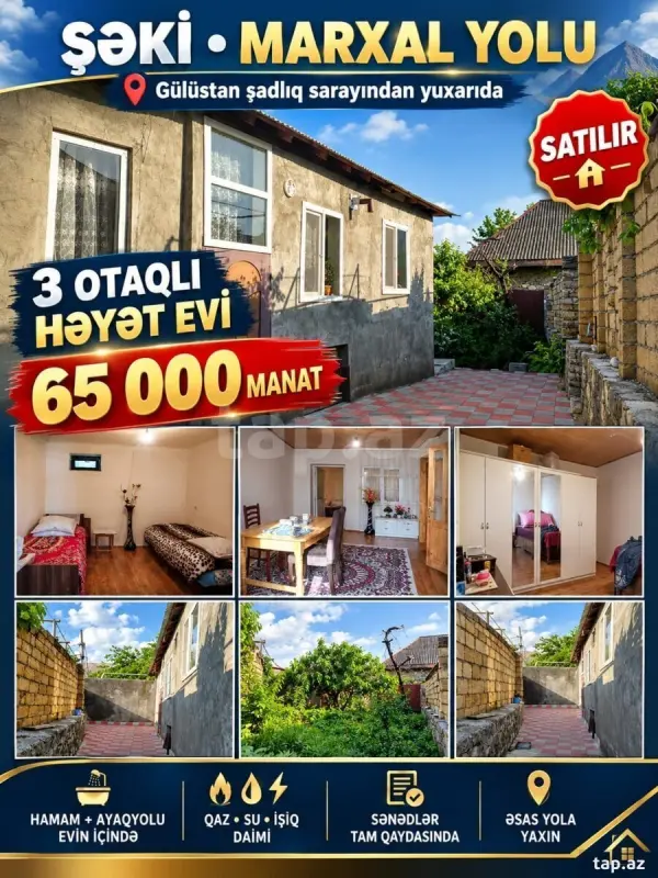 Satılır 3 otaqlı həyət evi 120 m²