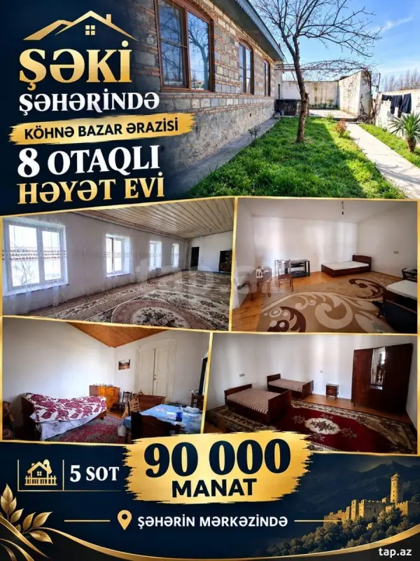 Satılır 8 otaqlı həyət evi 180 m²