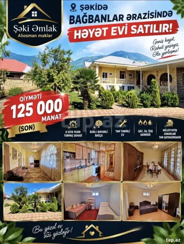 Satılır 4 otaqlı həyət evi 130 m²