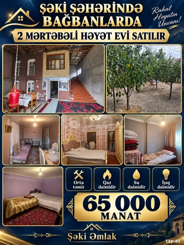 Satılır 4 otaqlı həyət evi 100 m²