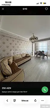 Kirayə verilir 2 otaqlı yeni tikili 70 m² — Sumqayıt 2 otaq 70.00 m²