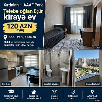 Kirayə verilir 2 otaqlı yeni tikili 35 m² — Xırdalan, Xırdalan 2 otaq 35.00 m²
