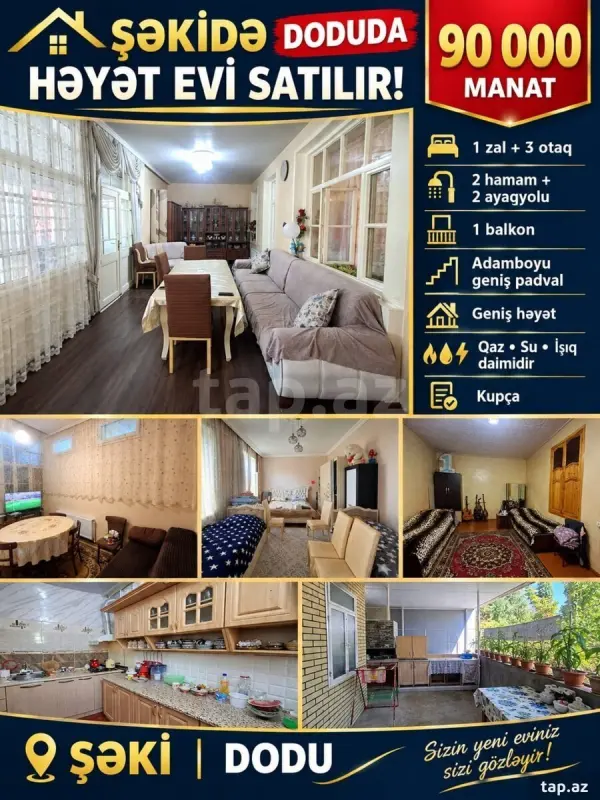 Satılır 4 otaqlı həyət evi 130 m²