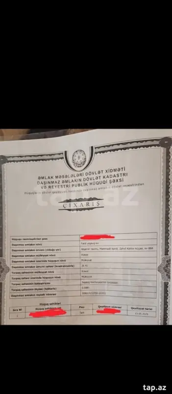 Satılır 2 otaqlı həyət evi 80 m²