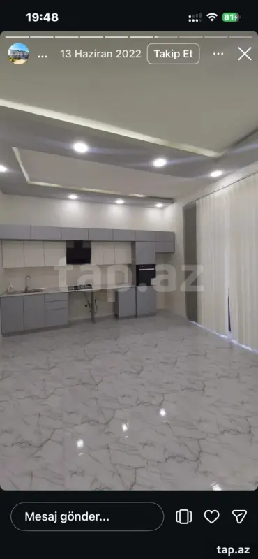 Kirayə verilir 2 otaqlı yeni tikili 50 m²