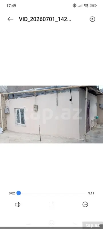 Kirayə verilir 2 otaqlı həyət evi 53 m²