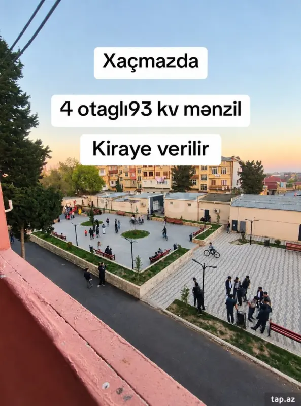 Kirayə verilir 4 otaqlı mənzil 93 m²