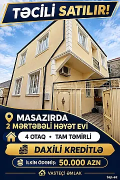 Satılır 4 otaqlı həyət evi 110 m² — Bakı, Masazır 4 otaq 110.00 m²