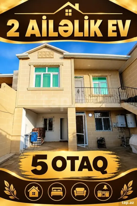 Satılır 5 otaqlı həyət evi 140 m²
