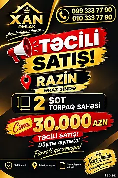 Satılır torpaq sahəsi — Bakı, Bakıxanov