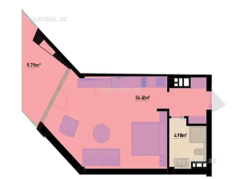Satılır 1 otaqlı yeni tikili 58 m² — Bakı, Sabunçu 1 otaq 58.00 m²