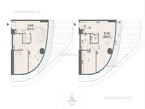 Satılır 1 otaqlı yeni tikili 75.5 m² — Bakı, Sabunçu 1 otaq 75.50 m²