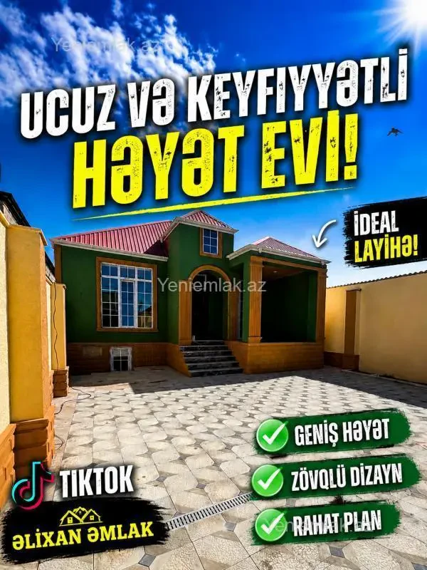 Satılır 4 otaqlı həyət evi 110 m²