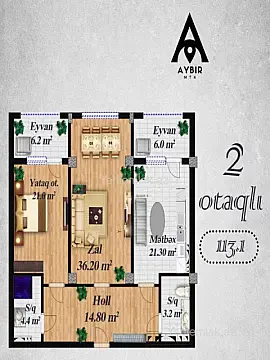 Satılır 2 otaqlı yeni tikili 113 m² — Bakı, Nərimanov 2 otaq 113.00 m²