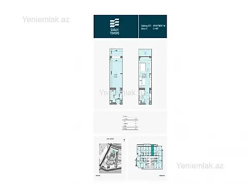Satılır 1 otaqlı yeni tikili 41.34 m² — Bakı, Sabunçu 1 otaq 41.34 m²