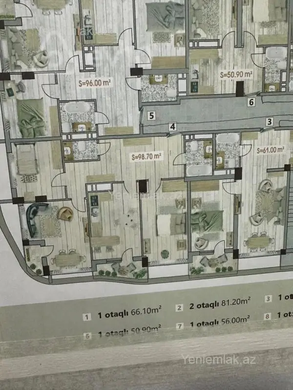 Satılır 3 otaqlı yeni tikili 98.7 m²