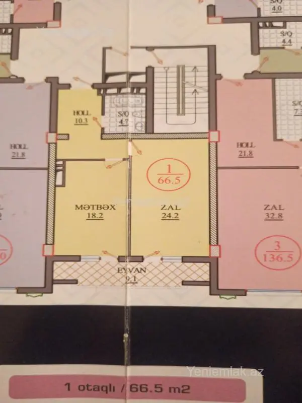 Satılır 1 otaqlı yeni tikili 66.5 m²