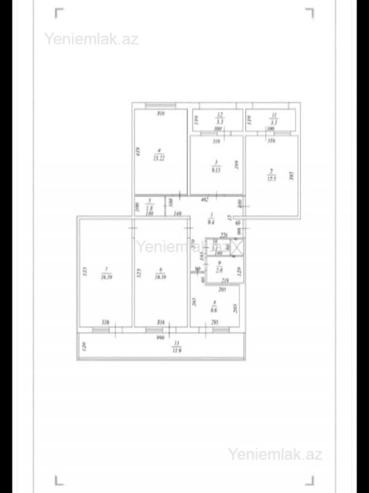 Satılır 5 otaqlı köhnə tikili 118 m²